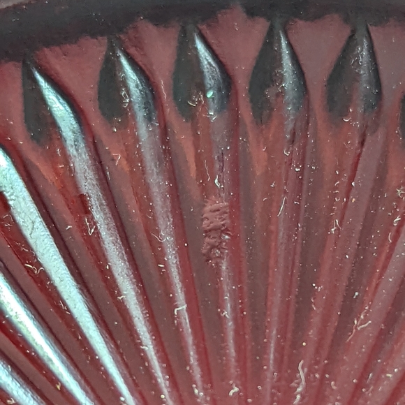 Vintage Anchor Hocking Coronation Royal Ruby Depression Glass Bowl set - Picture 7 of 12